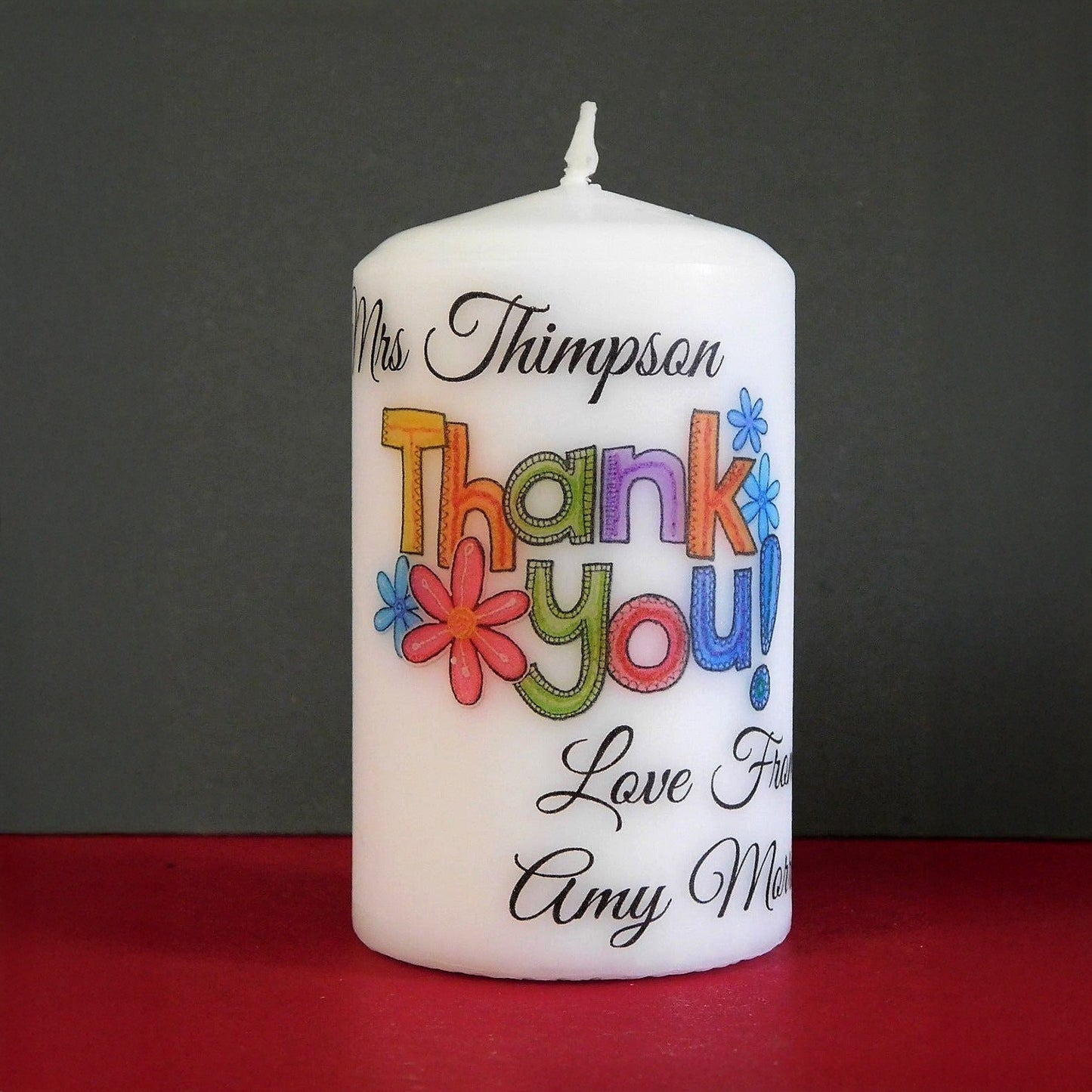 CUSTOM THANK YOU CANDLE