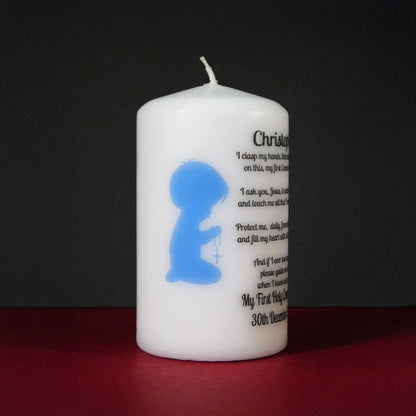 PERSONALISED 12CM HOLY COMMUNION CANDLE P013