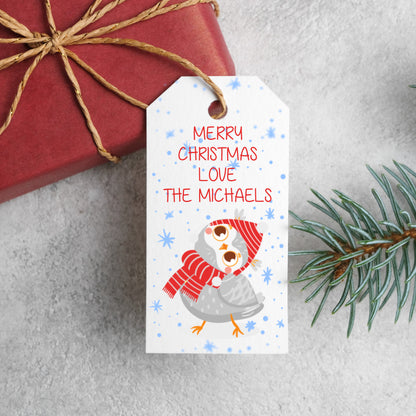 PERSONALISED CUTE ANIMAL CHRISTMAS TAGS T003