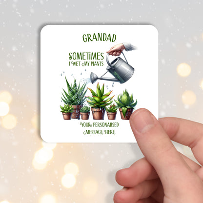 PERSONALISED FUNNY GRANDAD GARDENING MUG AND COASTER MG054