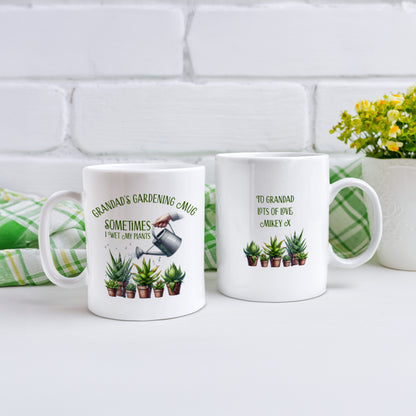 PERSONALISED FUNNY GRANDAD GARDENING MUG AND COASTER MG054