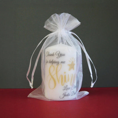 PERSONALISED THANK YOU SHINE CANDLE