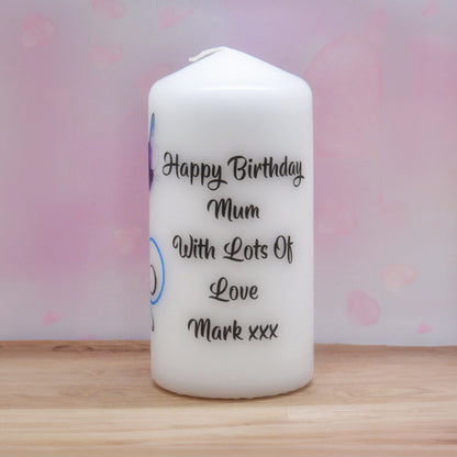 PERSONALISED BUTTERFLY CANDLE CHOICE OF 6 DESIGNS P015