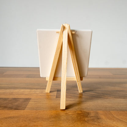 BABY SCAN PHOTO CERAMIC TILE WITH WOODEN EASEL