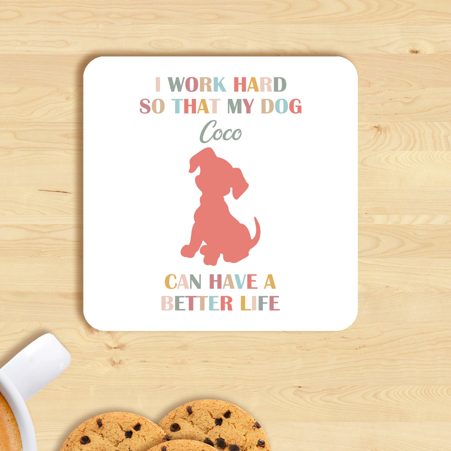 PERSONALISED DOG MUG AND COASTER - MG074