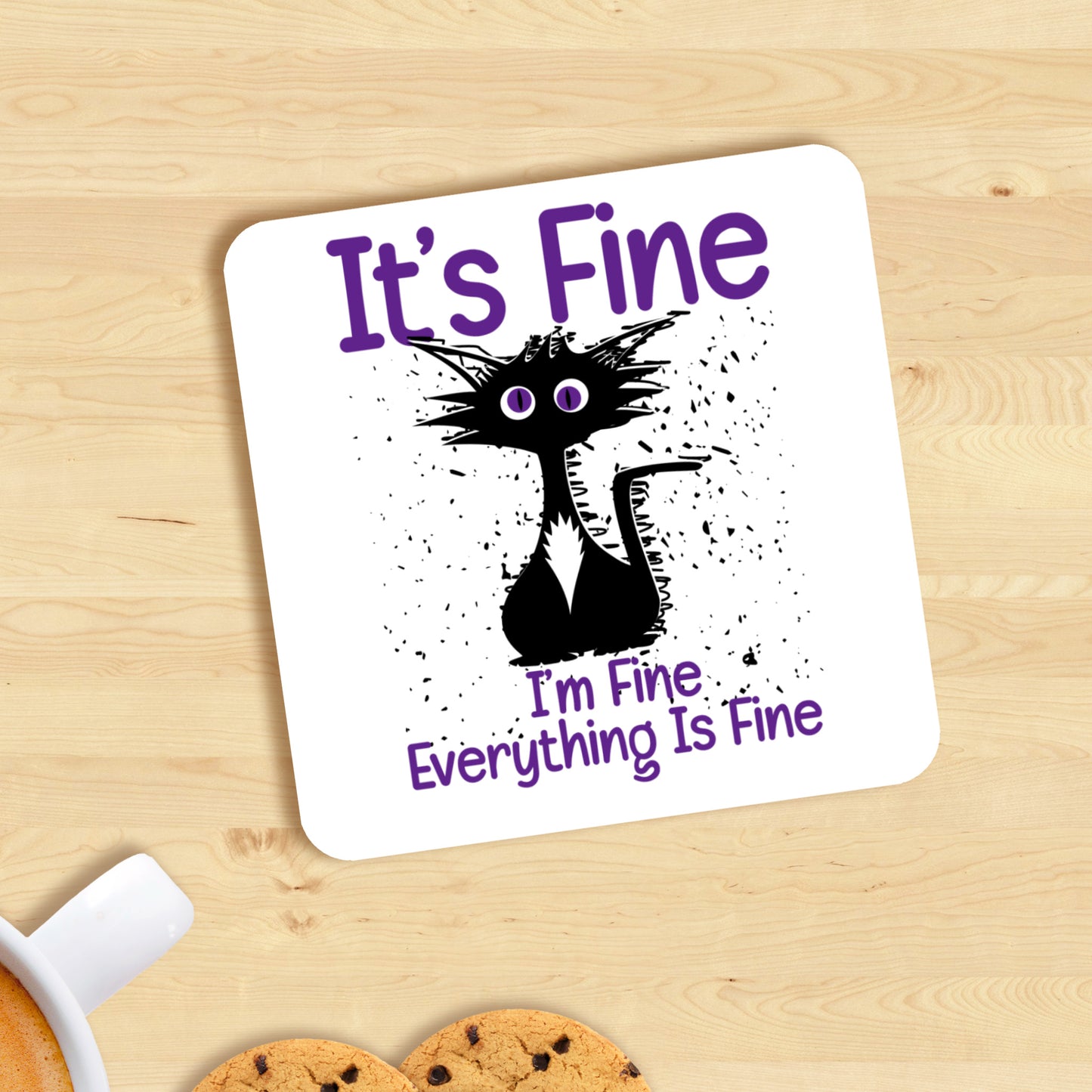 IT'S FINE CAT COASTER MG017