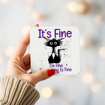 IT'S FINE CAT COASTER MG017