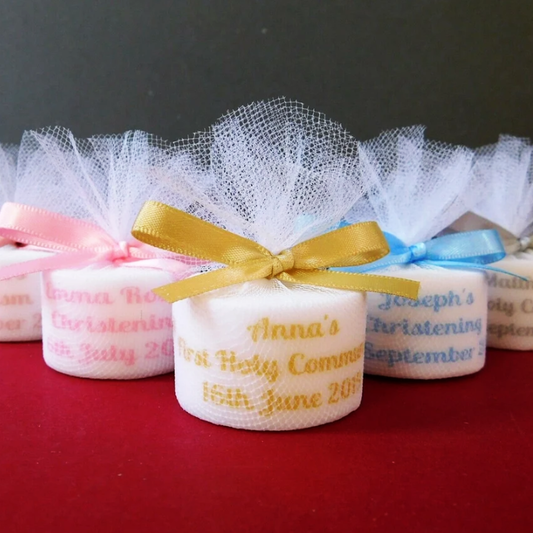 PERSONALISED PK10 CHRISTENING TEALIGHT FAVOURS TL007