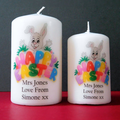 PERSONALISED EASTER BUNNY CANDLE P045