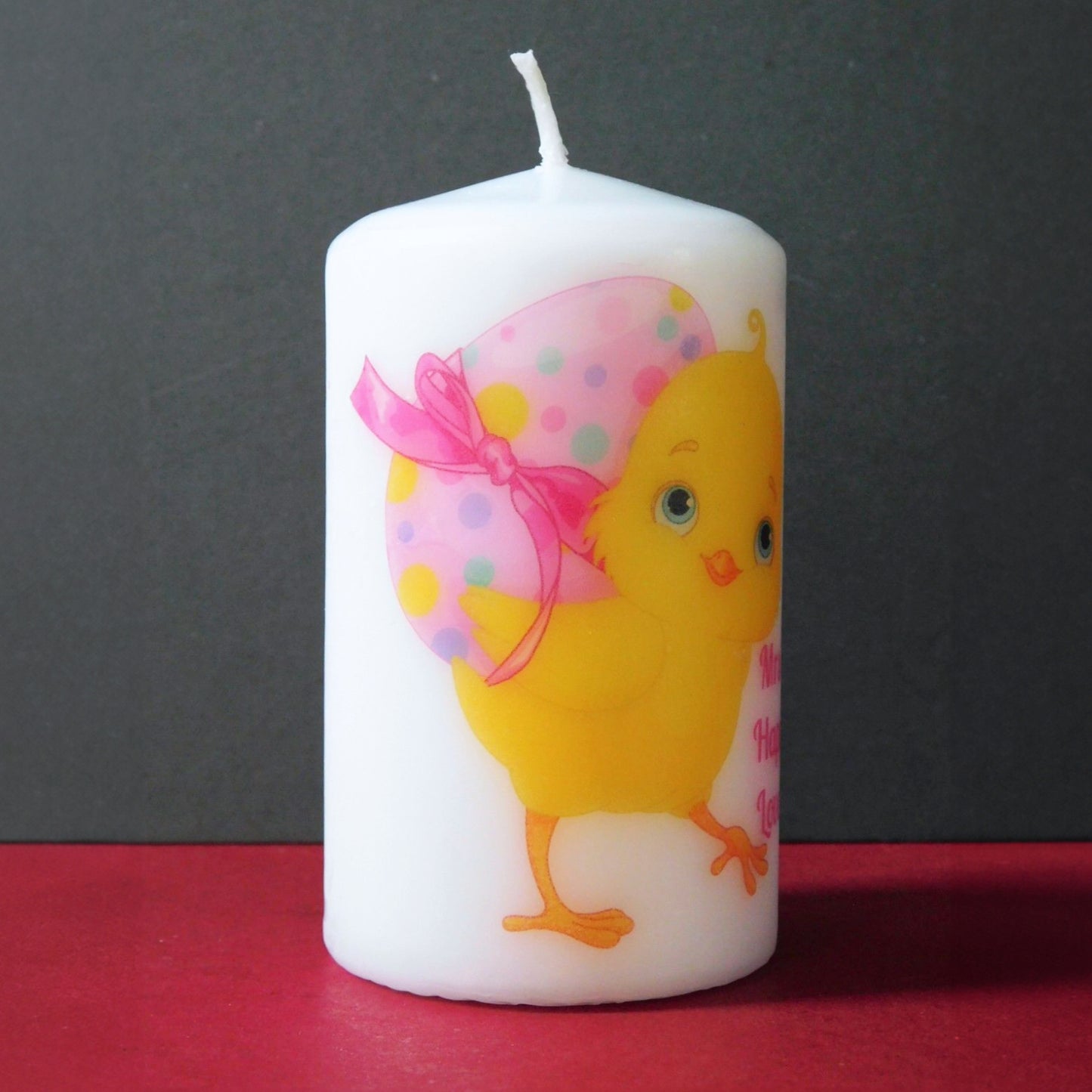 PERSONALISED EASTER CHICK CANDLE P048