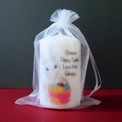 PERSONALISED EASTER BUNNY & BASKET CANDLE P047