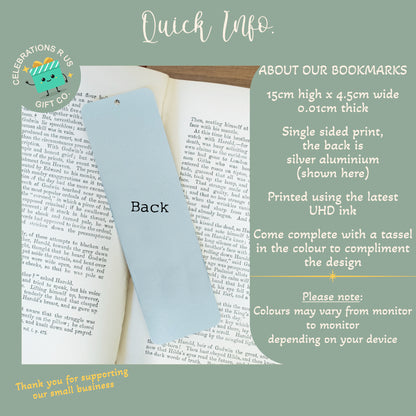 PERSONALISED PEEKING CAT METAL BOOKMARK