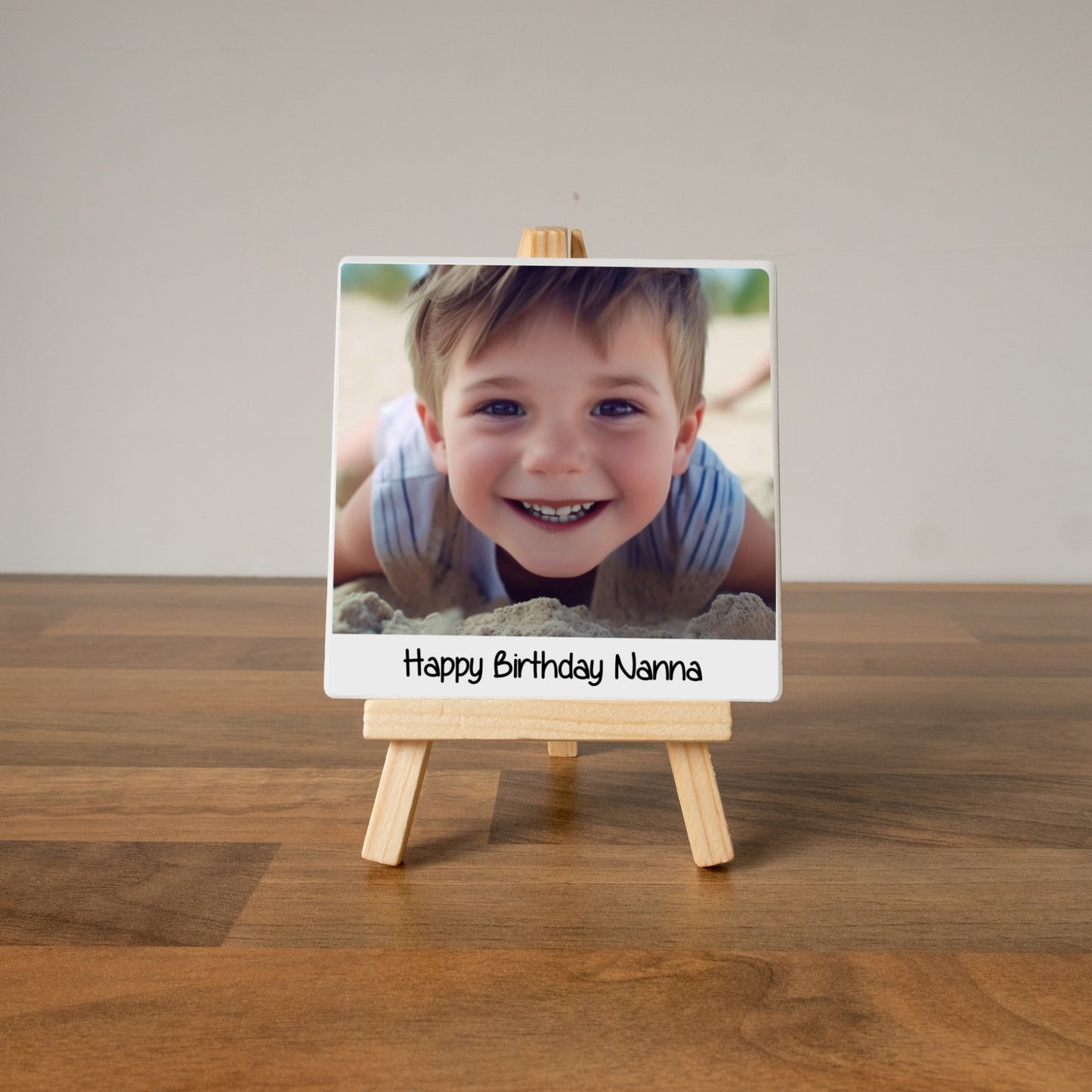 BIRTHDAY PHOTO CERAMIC PLAQUE WITH EASEL