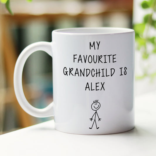 PERSONALISED "MY FAVOURITE GRANDCHILD IS" MUG MG022