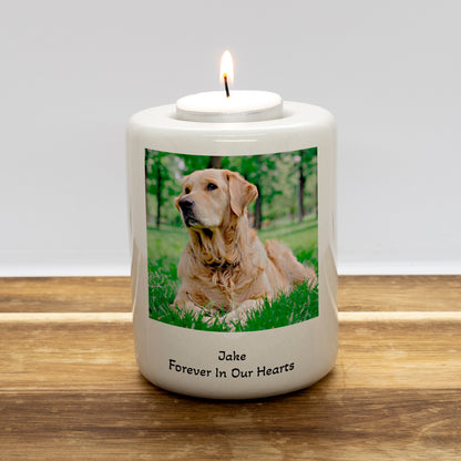 PERSONALISED PET MEMORIAL TEALIGHT CANDLE HOLDER - CH013