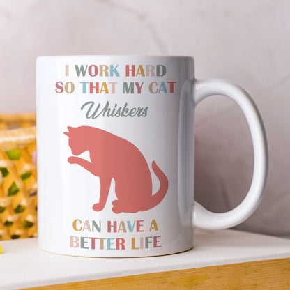 PERSONALISED CAT MUG AND COASTER - MG075