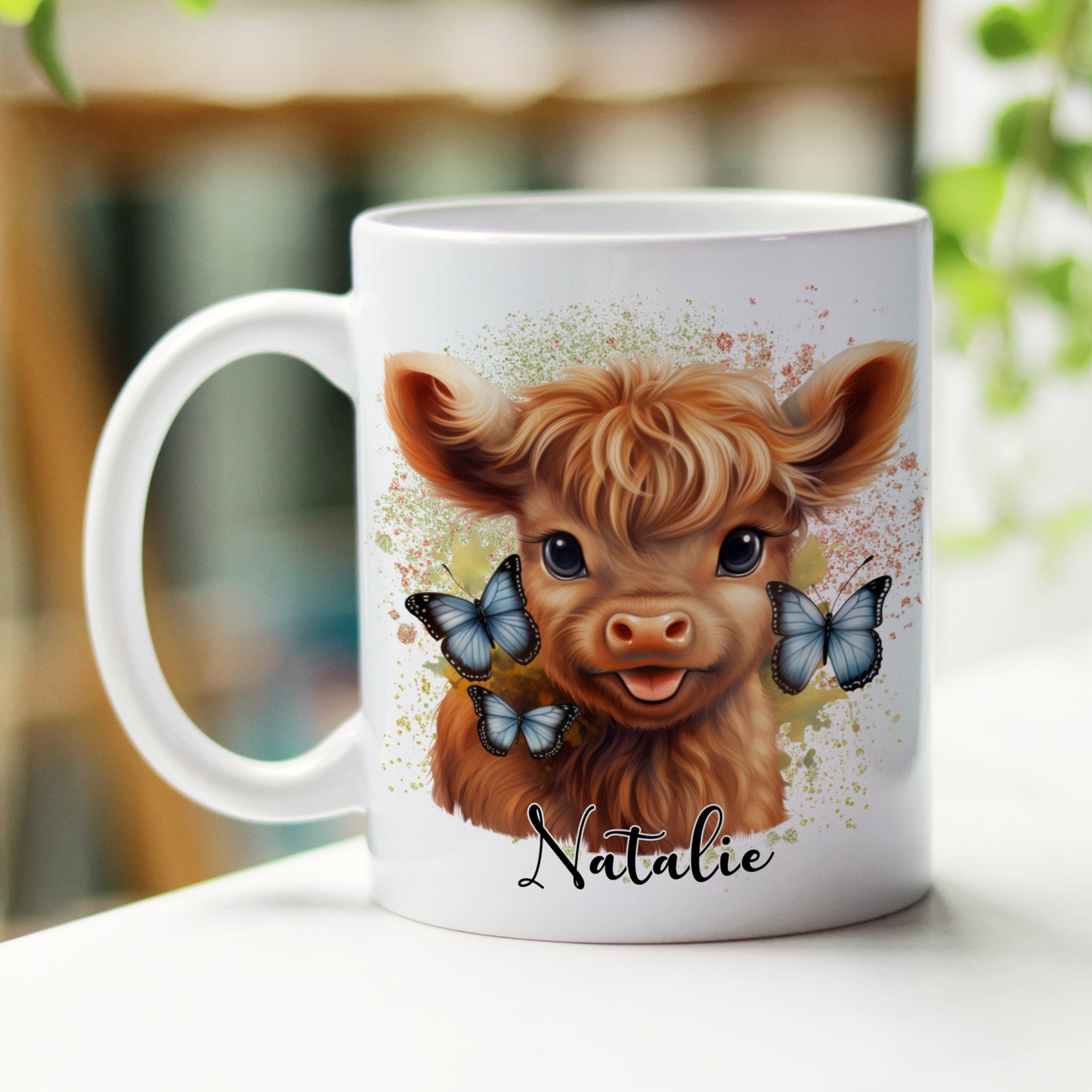 PERSONALISED HIGHLAND COW MUG AND COASTER - MG102