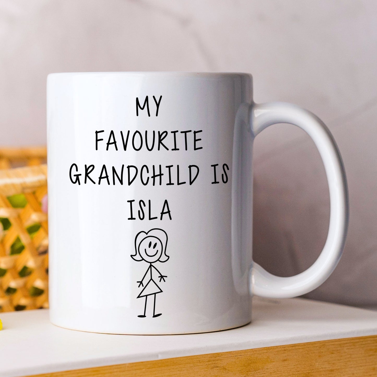 PERSONALISED "MY FAVOURITE GRANDCHILD IS" MUG MG022