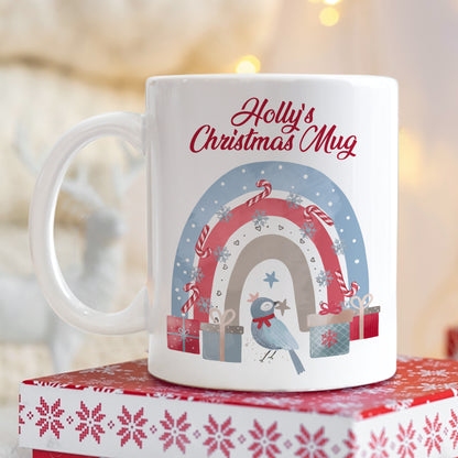 PERSONALISED CHRISTMAS RAINBOW MUG MG056