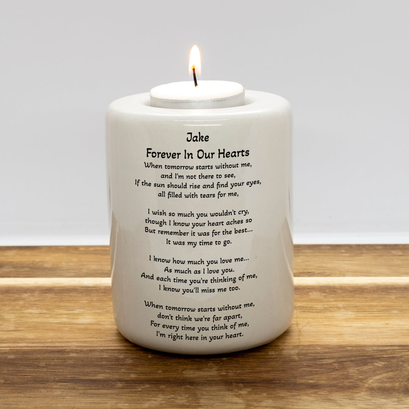 PERSONALISED PET MEMORIAL TEALIGHT CANDLE HOLDER - CH013