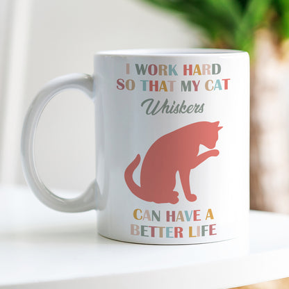 PERSONALISED CAT MUG AND COASTER - MG075