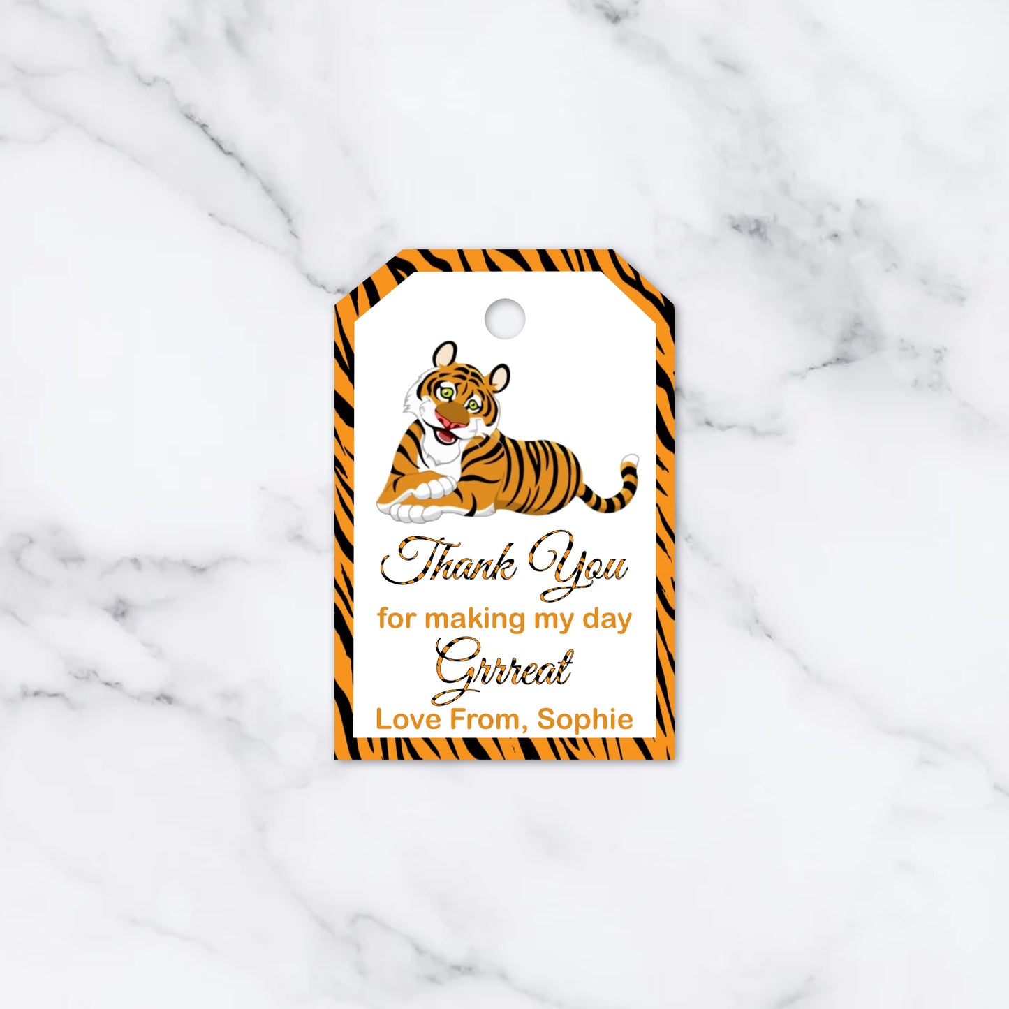 PERSONALISED PK15 ANIMAL BIRTHDAY TAGS T022