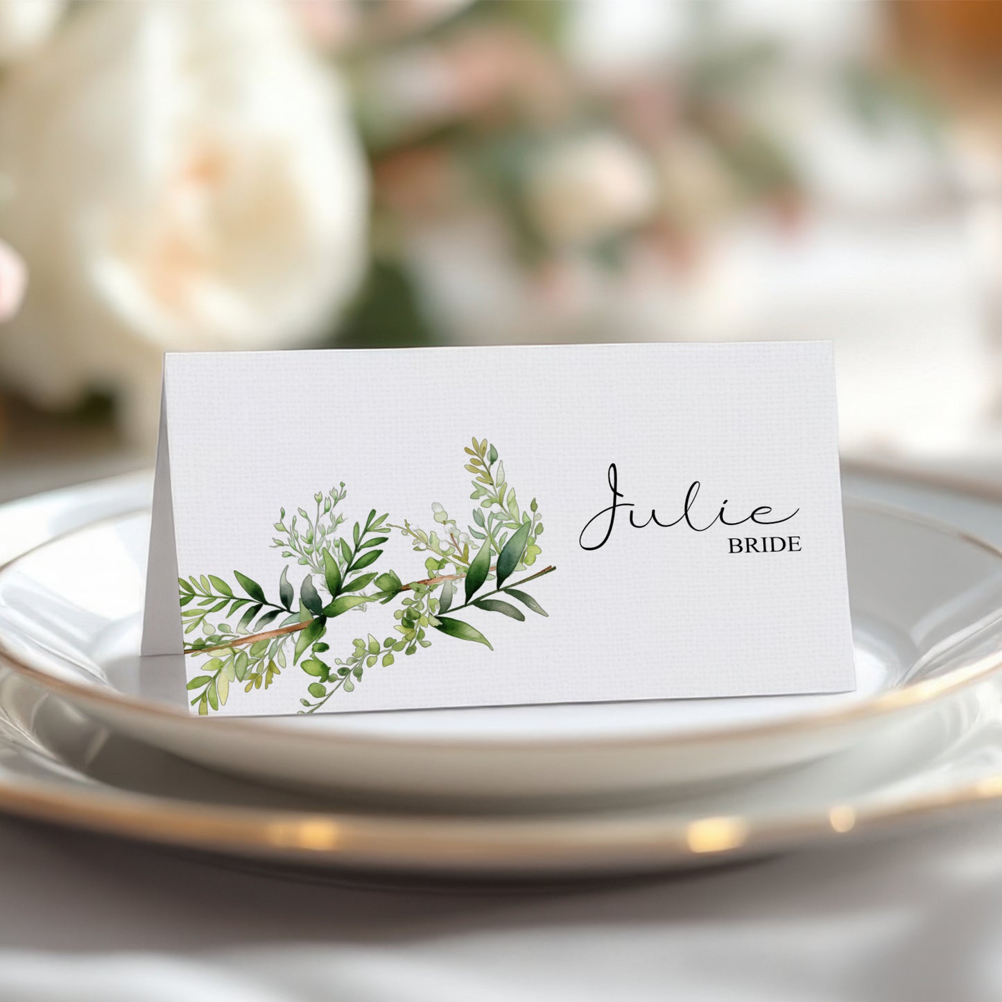 PERSONALISED FLORAL WEDDING PLACE CARDS