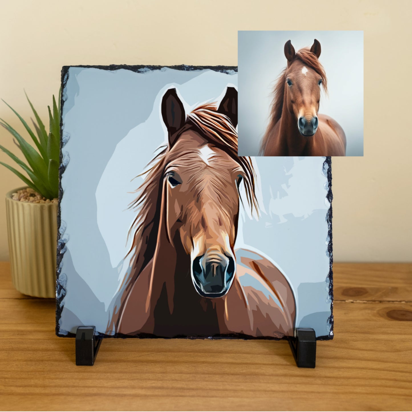 Personalised Pet Photo Slate – Custom Digital Art Print