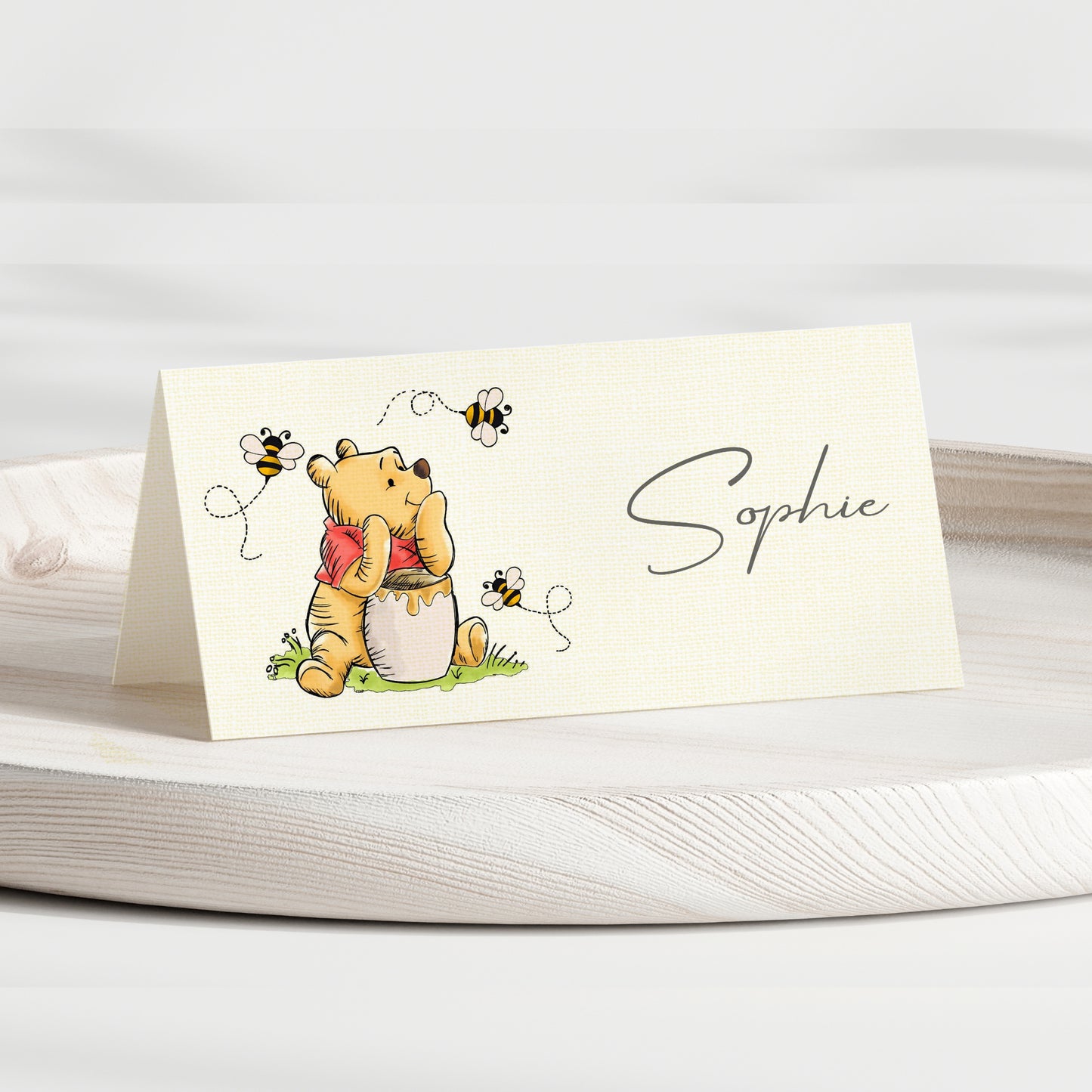 CUSTOM WINNIE THE POOH PLACE CARDS