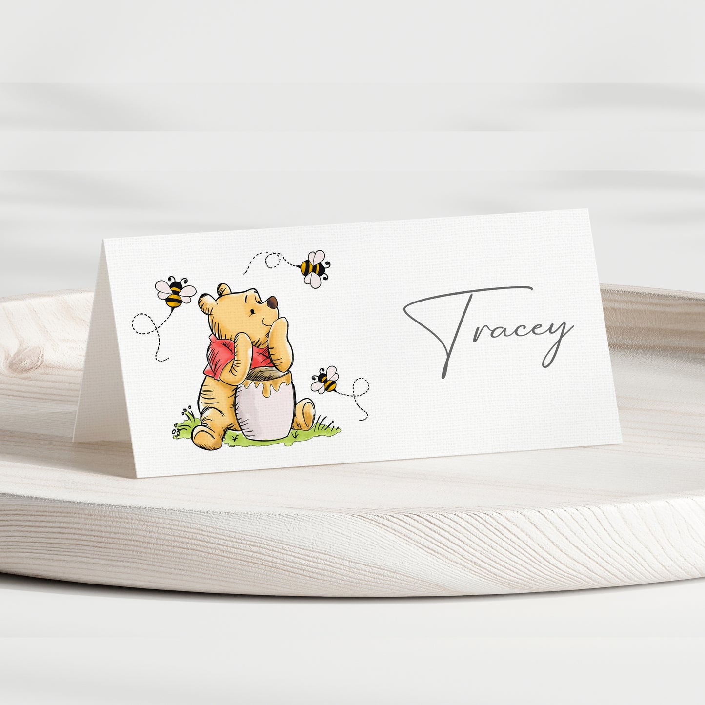 CUSTOM WINNIE THE POOH PLACE CARDS