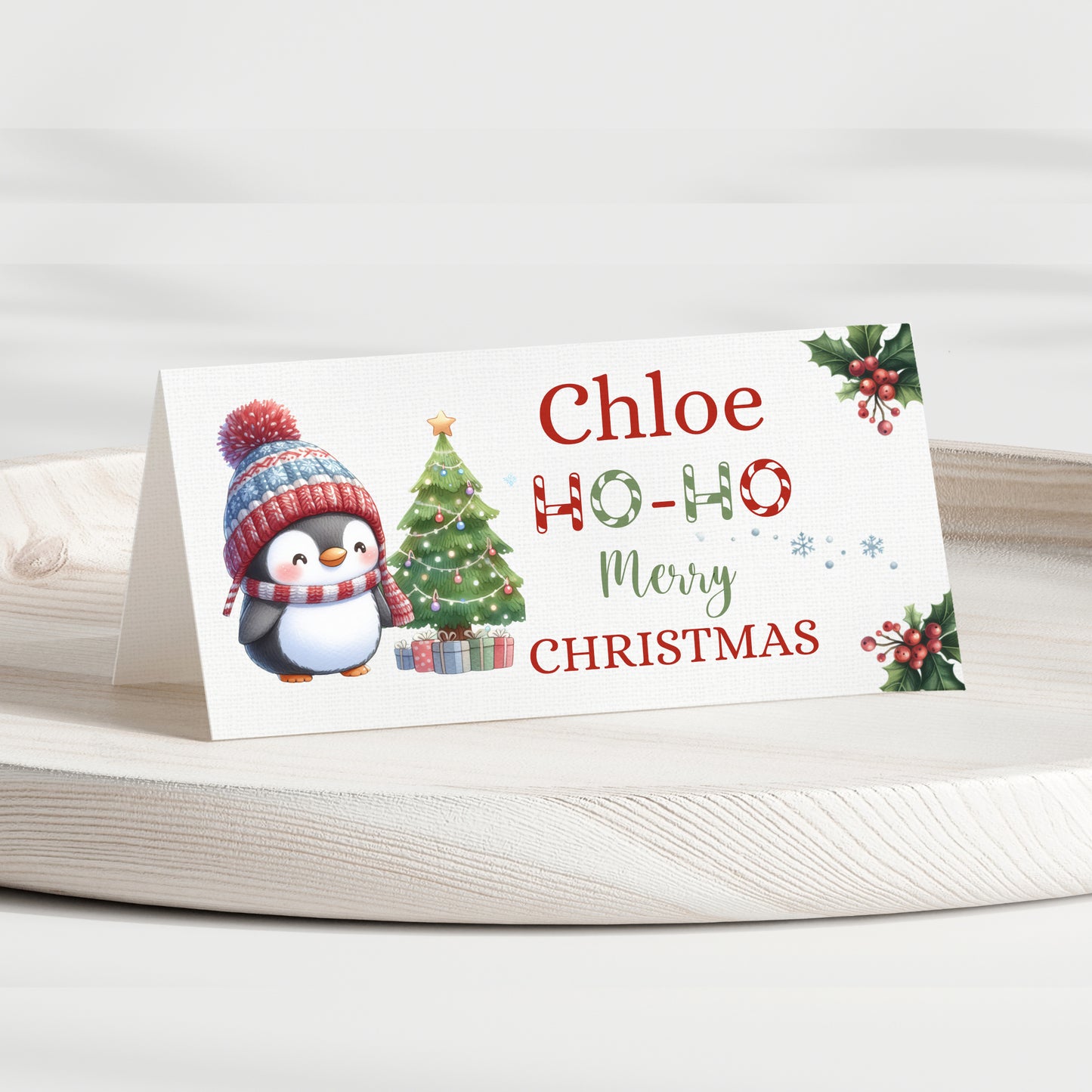 CUSTOM CHRISTMAS PLACE CARDS
