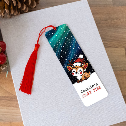 PERSONALISED CHRISTMAS CHARACTER METAL BOOKMARK