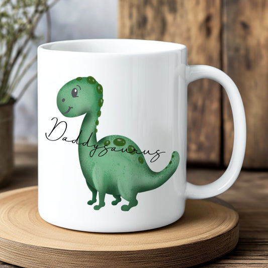 GREEN DADDYSAURUS MUG AND COASTER