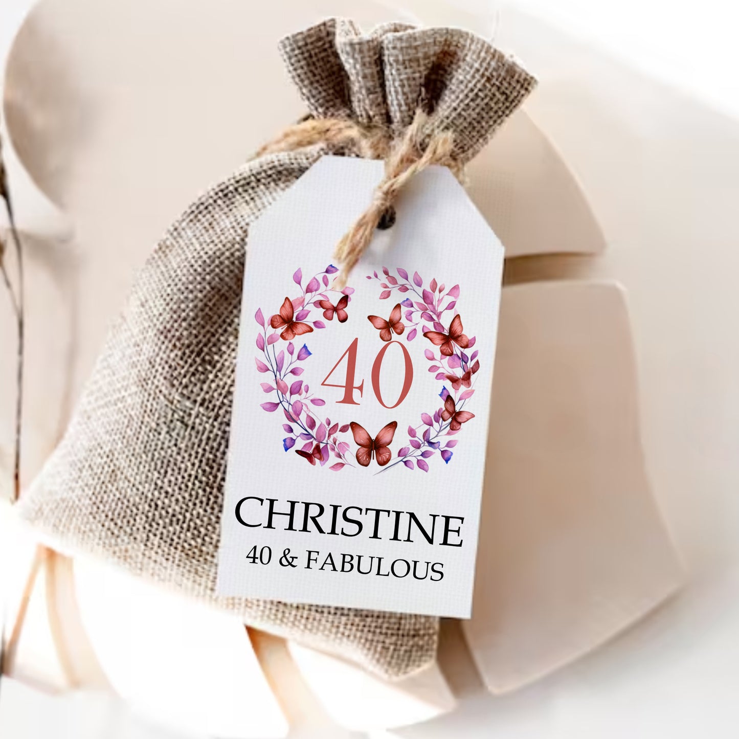 PERSONALISED MILESTONE BIRTHDAY TAGS (PK10)