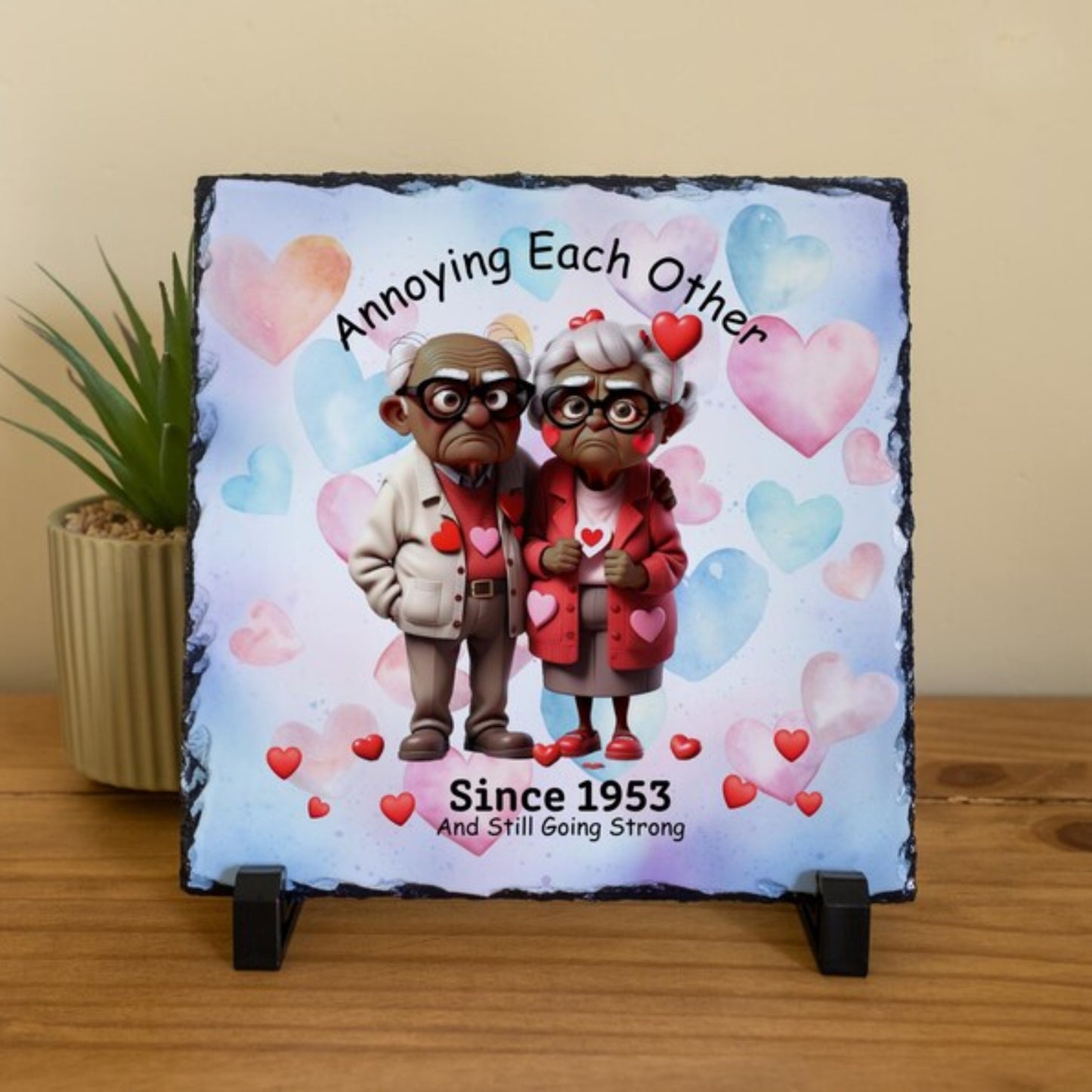 CUSTOM COUPLE ANNIVERSARY SLATE GIFT