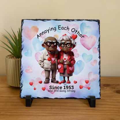 CUSTOM COUPLE ANNIVERSARY SLATE GIFT