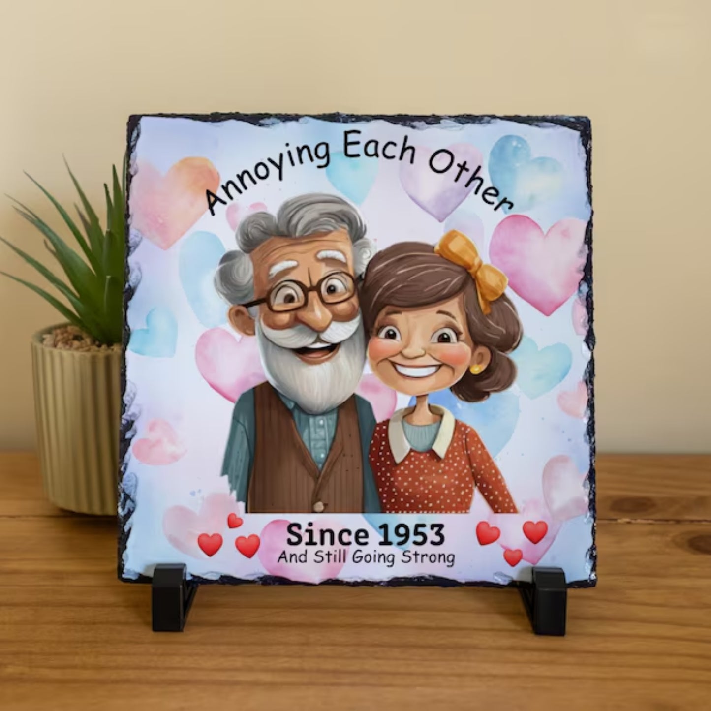 CUSTOM COUPLE ANNIVERSARY SLATE GIFT