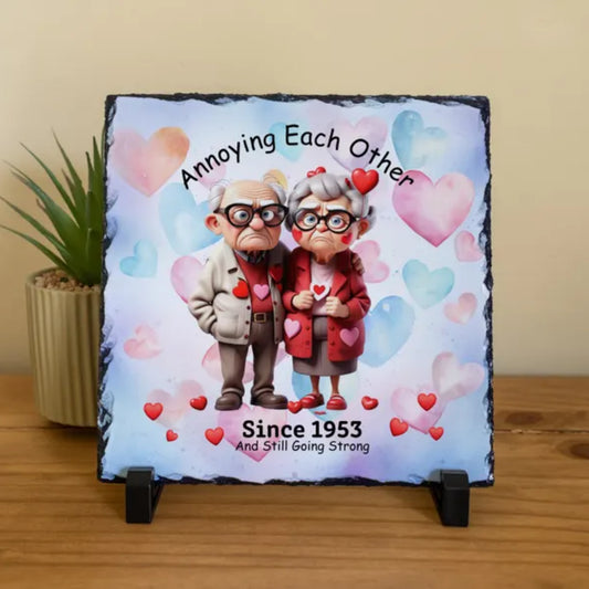 CUSTOM COUPLE ANNIVERSARY SLATE GIFT