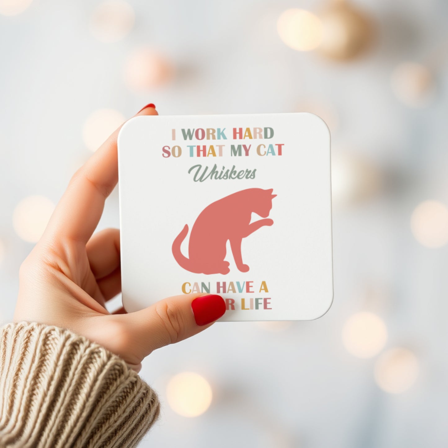 PERSONALISED CAT MUG AND COASTER MG075