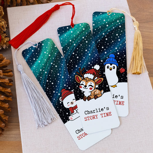 PERSONALISED CHRISTMAS CHARACTER METAL BOOKMARK