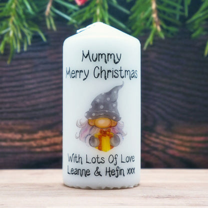 PERSONALISED CHRISTMAS GONK CANDLE