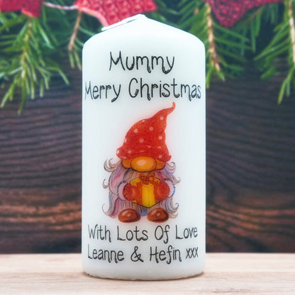 PERSONALISED CHRISTMAS GONK CANDLE