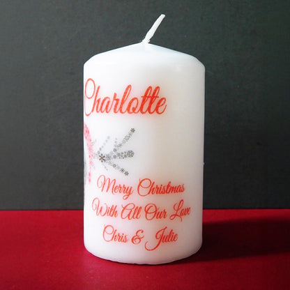 PERSONALISED RUDOLPH CHRISTMAS CANDLE