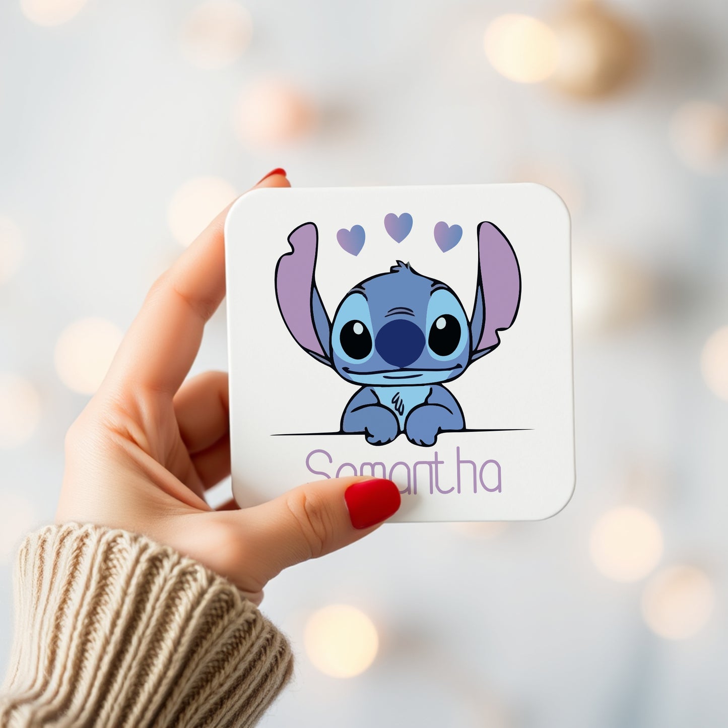 PERSONALISED STITCH MUG AND COASTER