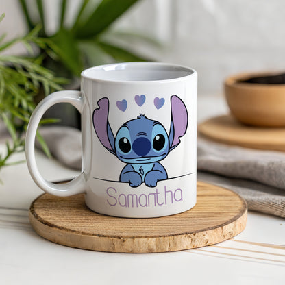PERSONALISED STITCH MUG AND COASTER
