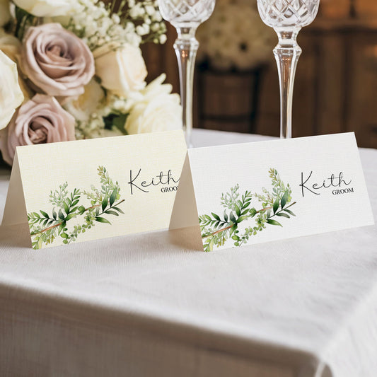 PERSONALISED FLORAL WEDDING PLACE CARDS