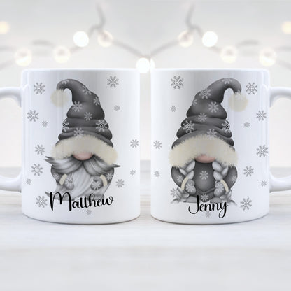 PERSONALISED GREY GONK / GNOME CHRISTMAS MUG MG058