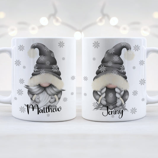 PERSONALISED GREY GONK / GNOME CHRISTMAS MUG MG058