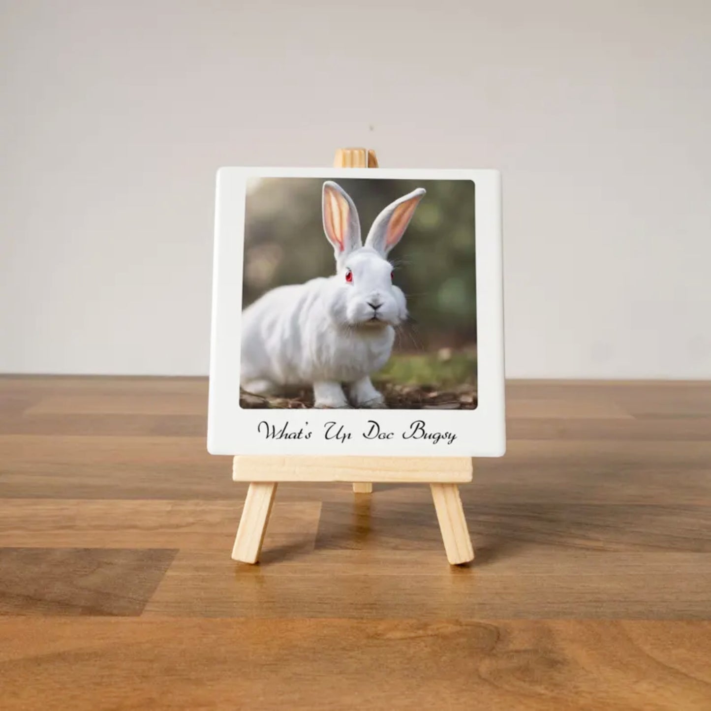 PERSONALISED PET PHOTO PLAQUE CERAMIC TILE WITH EASEL
