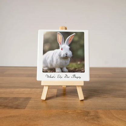 PERSONALISED PET PHOTO PLAQUE CERAMIC TILE WITH EASEL